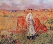 Pierre Renoir The Shepherdess the Cow and the Ewe oil